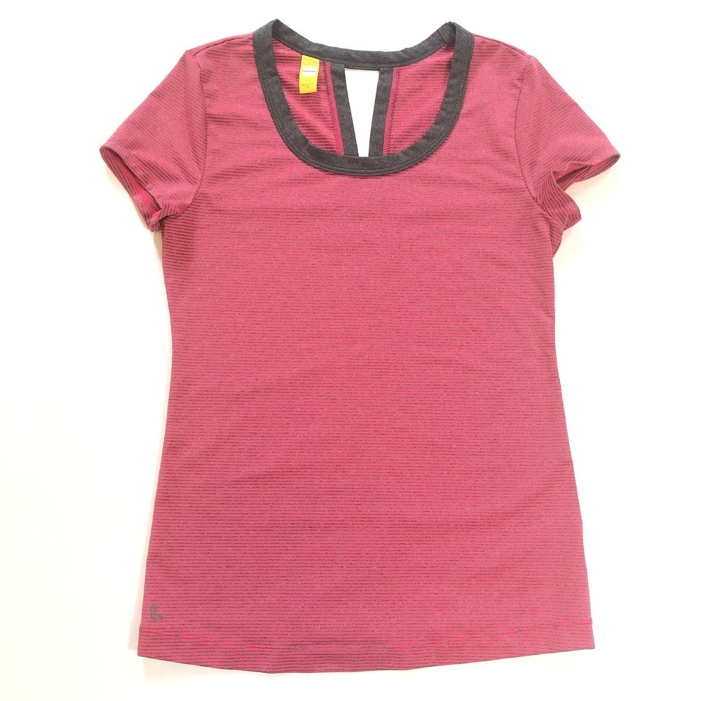 Lole short sleeve athletic tee Pink Gray Small